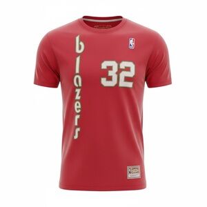 Mitchell & Ness NBA Trail Blazers Bill Walton Tee – Size Medium – Red